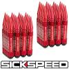 SICKSPEED 32 PC RED 5 1/2&#034; LONG SPIKED STEEL EXTENDED LOCKING LUG NUTS 14X2 #1 small image