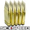 SICKSPEED 20 PC 24K GOLD 5 1/2&#034; LONG SPIKED STEEL LOCKING LUG NUTS 12X1.25 L12