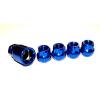 NNR OPEN ENDED SPLINE LUG NUT WHEEL LOCK SET BLUE 12X1.25 NNR-LN-WLOS12125BL