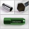 FOR DTS STS DEVILLE CTS 20 PCS M12 X 1.5 ALUMINUM 60MM LUG NUT+ADAPTER KEY GREEN #5 small image