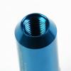 20 PCS M12 X 1.5 ALUMINUM ACORN TUNER LUG NUT/WHEEL LOCK+ADAPTER KEY LIGHT BLUE