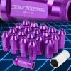 20pcs M12x1.5 Anodized 50mm Tuner Wheel Rim Locking Acorn Lug Nuts+Key Purple #1 small image