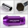 20pcs M12x1.5 Anodized 50mm Tuner Wheel Rim Locking Acorn Lug Nuts+Key Purple #5 small image