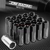 FOR CAMRY/COROLLA 20 PCS M12 X 1.5 ALUMINUM 60MM LUG NUT+ADAPTER KEY BLACK