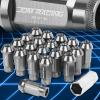 20pcs M12x1.5 Anodized 50mm Tuner Wheel Rim Locking Acorn Lug Nuts+Key Silver #1 small image