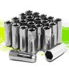 20 X M12 X 1.5 EXTENDED ALUMINUM LUG NUT+ADAPTER KEY DTS STS DEVILLE CTS SILVER