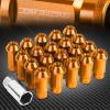 FOR DTS STS DEVILLE 20 PCS M12 X 1.5 ALUMINUM 50MM LUG NUT+ADAPTER KEY ORANGE