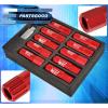 FOR TOYOTA 12x1.5 LOCKING LUG NUTS CAR AUTO 60MM EXTENDED ALUMINUM KIT + KEY RED