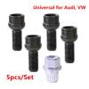 5pcs/Set 17mm Wheel Bolt &amp; Lock Lug Nut Fit For VW Golf Jetta Beetle Passat Audi #1 small image