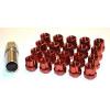 NNR LUG NUTS OPEN SPLINE 12x1.5 SHORT LOCK SET OF 20 FITS HONDA AND ACURA RED