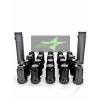 24 BLACK 6 SPLINE LUG NUTS + KEY | 12X1.5 | FITS TOYOTA FJ TACOMA TUNDRA 4RUNNER