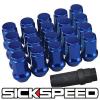 SICKSPEED 20 BLUE STEEL LOCKING HEPTAGON SECURITY LUG NUTS WHEELS 12X1.25 L12