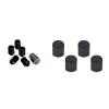 WORK Lug Lock nuts set for 5H 12x1.5 and 4pcs Air Valve caps Black Value set