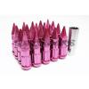 Z RACING PINK SPIKE LUG NUTS 12X1.5MM STEEL OPEN EXTENDED KEY TUNER #1 small image