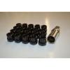 NNR Type M Steel Wheel Lug Nuts &amp; Locks Open Ended Black 22mm 12x1.5 20pcs