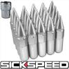 SICKSPEED 20 POLISHED SPIKED EXTENDED 60MM LOCKING LUG NUTS WHEEL/RIM 14X1.5 L19