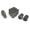 10- 14x1.5 TUNER LUG NUTS 8 POINT BLACK WHEEL LOCK MOST CHEVROLET GMC FORD TRUCK