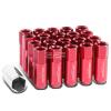 20PCS M12 X 1.5 EXTENDED ALUMINUM LOCKING LUG WHEEL ACORN TUNER LOCK NUTS RED