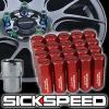 SICKSPEED 20 RED CAPPED ALUMINUM 60MM LOCKING LUG NUTS WHEELS/RIMS 12X1.25 L12 #1 small image