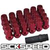 24 RED STEEL LOCKING HEPTAGON SECURITY LUG NUTS LUGS FOR WHEELS/RIMS 12X1.5 L18 #1 small image