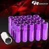 20X RACING RIM EXTENDED ACORN TUNER  WHEEL LOCK LUG NUTS+1X ADAPTER KEY PURPLE #1 small image