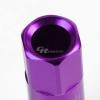 20X RACING RIM EXTENDED ACORN TUNER  WHEEL LOCK LUG NUTS+1X ADAPTER KEY PURPLE #3 small image