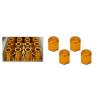 WORK Open End Racing Lock Nuts 12x1.5 And 4pcs Air Valve Caps Orange Value Set #2 small image