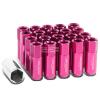 20PCS M12 X 1.5 EXTENDED ALUMINUM LOCKING LUG WHEEL ACORN TUNER LOCK NUTS PINK