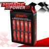 (20 PIECES) UNIVERSAL M12x1.5 ALUMINUM TUNER WHEEL LUG NUTS RED + LOCKING KEY