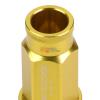 GOLD 50MM M12 X 1.5 ALUMINUM WHEEL RIM LOCK ACORN TUNER LUG NUT+ADAPTER KEY