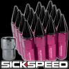 16 SPIKE ALUMINUM 60MM EXTENDED LOCKING LUG NUTS WHEELS 12X1.5 PINK/BLACK L16