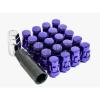 MUTEKI SR35 PURPLE STEEL CLOSE END 12X1.5MM 16 LUG NUTS + 4 LOCKS &amp; KEY TUNER 20