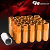 FOR CAMRY/CELICA/COROLLA 20X EXTENDED ACORN TUNER WHEEL LUG NUTS+LOCK+KEY ORANGE #1 small image