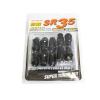 MUTEKI SR35 LUG NUTS STEEL BLACK 12X1.5 16 PCS + 4 LOCKS CLOSE END 35MM TUNER 20