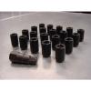 12x1.5 Steel Lug Nuts 20 Piece Set Lock Key Black Tuner Lugs Open End Ford Chevy #2 small image