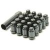 MUTEKI BLACK CLOSED END SPLINE TUNER LOCK LUG NUTS 20PCS 12X1.25 ACORN WHEEL RIM