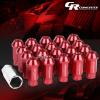 FOR CAMRY/CELICA/COROLLA 20X ACORN TUNER ALUMINUM WHEEL LUG NUTS+LOCK+KEY RED #1 small image