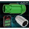 For Mazda 12Mmx1.5Mm Locking Lug Nuts Track Extended Open 20 Pieces Unit Green