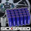 24 BLUE/PURPLE CAPPED ALUMINUM EXTENDED 60MM LOCKING LUG NUTS WHEELS 12X1.5 L18 #1 small image
