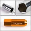 FOR IS250/IS350/GS460 20X EXTENDED ACORN TUNER WHEEL LUG NUTS+LOCK+KEY ORANGE