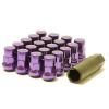 LUG NUTS &#034;Wheel Mate&#034; Muteki SR35 Close End Lug Nuts w/ Lock Set - Purple 12x1.2 #1 small image