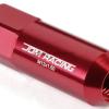 20 PCS M12 X 1.5 ALUMINUM ACORN TUNER LUG NUT/WHEEL LOCK+ADAPTER KEY RED #2 small image