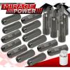 (20 PIECES) UNIVERSAL M12x1.5 ALUMINUM TUNER WHEEL LUG NUTS GRAY + LOCKING KEY