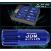 FOR NISSAN M12x1.25 LOCKING LUG NUTS WHEELS EXTENDED ALUMINUM 20 PIECES SET BLUE #2 small image