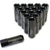 16PC CZRracing BLACK EXTENDED SLIM TUNER LUG NUTS LUGS FOR WHEELS/RIMS M12X1.5 #1 small image