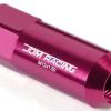 20pcs M12x1.5 Anodized 60mm Tuner Wheel Rim Locking Acorn Lug Nuts+Key Pink #2 small image