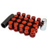 MUTEKI SR35 LUG NUTS STEEL RED 12X1.25 16 PCS + 4 LOCKS CLOSE END 35MM TUNER 20