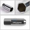 20pcs M12x1.5 Anodized 60mm Tuner Wheel Rim Locking Acorn Lug Nuts+Key Silver #5 small image