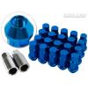 Godspeed Type4 50mm 31g FORGED RIM WHEEL LOCK LUG NUTS 12x1.5 w/ Key BLUE c