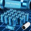 20pcs M12x1.5 Anodized 50mm Tuner Wheel Rim Acorn Lug Nuts Camry/Celica Sky Blue